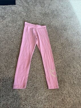 Nike Pink Girls' Leggings with Glitter Swoosh